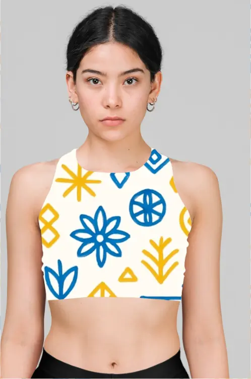GEOMETRIC WHISPERS CROP (XS, None)