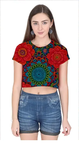 KALEIDOSCOPE BLOOM CROP (XS, None)