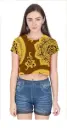 GOLDEN MARIGOLD MANDALA CROP TOP