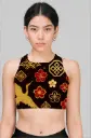 GOLDEN RENAISSANCE SCROLL CROP TOP