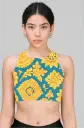 GOLDEN MARIGOLD TAPESTRY CROP TOP