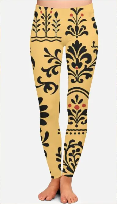 OCHRE TAPESTRY LEGGINGS