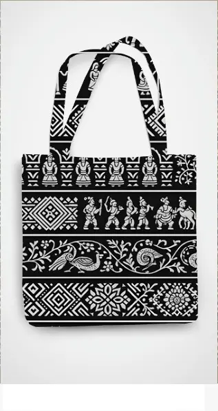 ODISHA TEMPLE ART TOTE (None)
