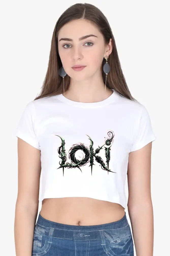 THE MISCHIEF MAKER'S MONOGRAM CROP TOP