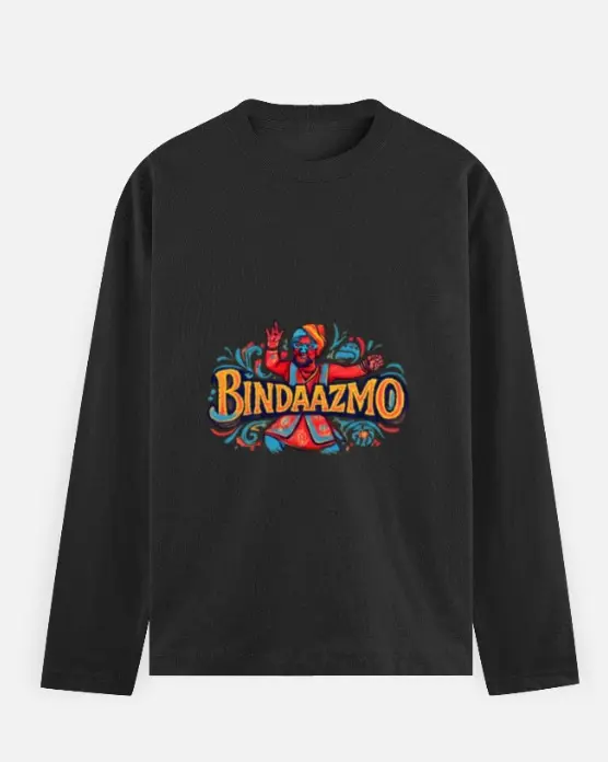 "BINDAAZMO" LONG-SLEEVE GRAPHIC T-SHIRT