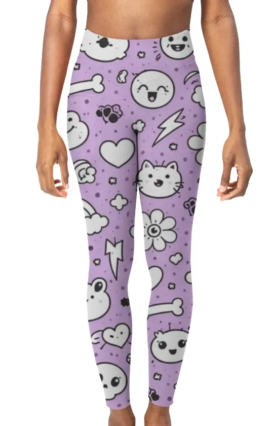 THE "PASTEL PANIC" DOODLE LEGGINGS