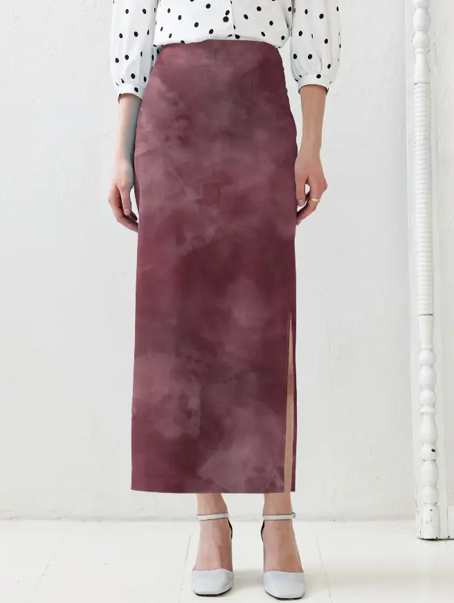 THE MIDNIGHT MERLOT COLUMN SKIRT (XS, None)
