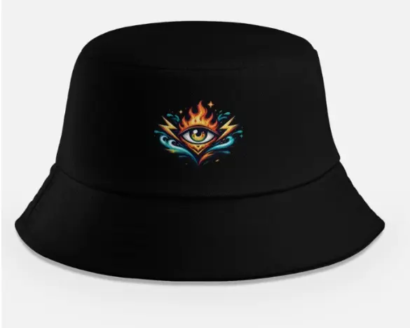 ALL-SEEING FLAME BUCKET HAT