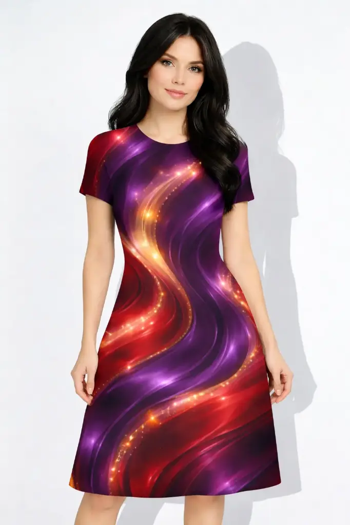 CELESTIAL FLOW MIDI DRESS (XS, None)