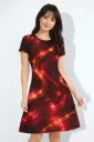 CRIMSON GLOW MIDI DRESS 