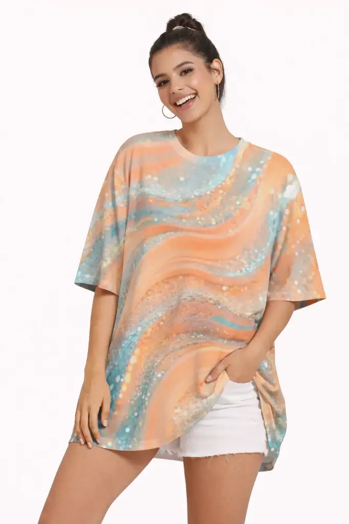 ✨ SUNSET DRIFT OVERSIZED T-SHIRT ✨  (XS, None)