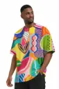COLOR RIOT ABSTRACT OVERSIZED T-SHIRT
