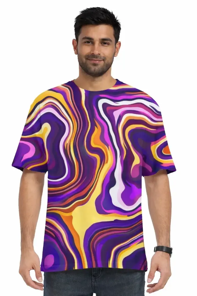 PSYWAVE GRAPHIC OVERSIZED T-SHIRT  (XS, None)
