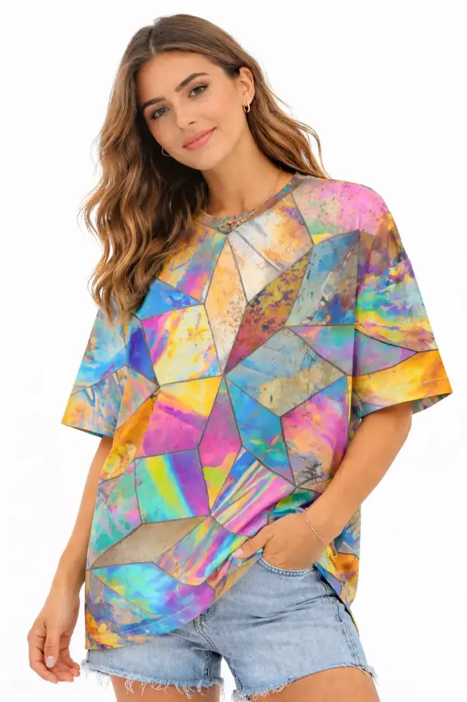 PRISM PULSE OVERSIZED T-SHIRT (XS, None)