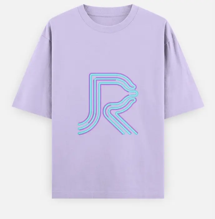 NEON RIPPLE R OVERSIZED T-SHIRT  (XS, None)