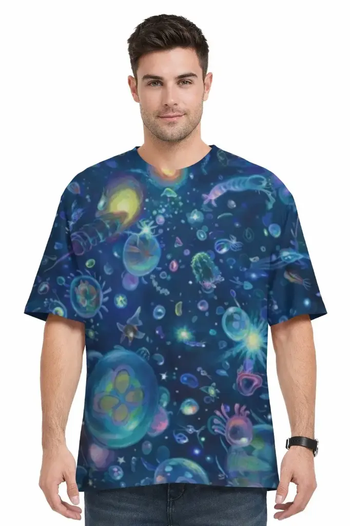 🌌 COSMIC DRIFT OVERSIZED T-SHIRT 🌌  (XS, None)