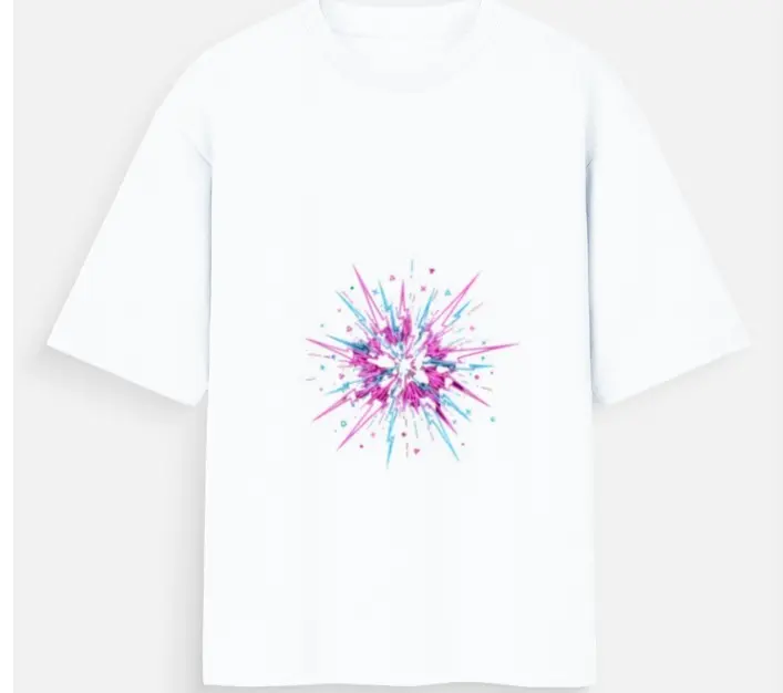 CHROMATIC BURST OVERSIZED T-SHIRT  (XS, None)
