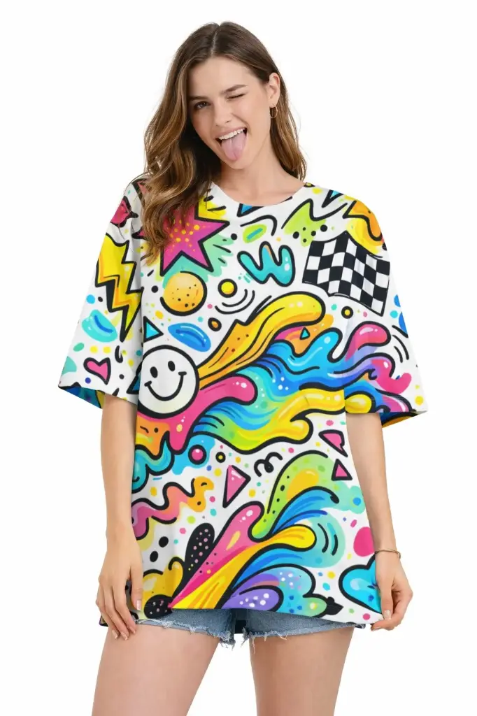 PLAYFUL DOODLE POP OVERSIZED T-SHIRT 