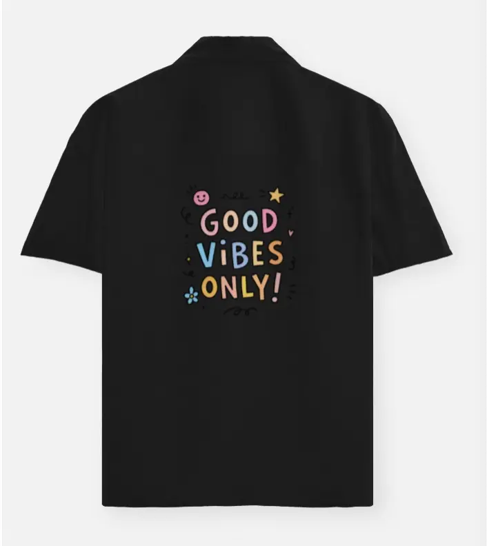 GOOD VIBES ONLY GRAPHIC OVERSIZED SHIRT (XS, None)