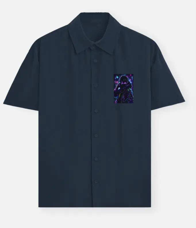 NEON SHADOW ANIME POCKET GRAPHIC SHIRT