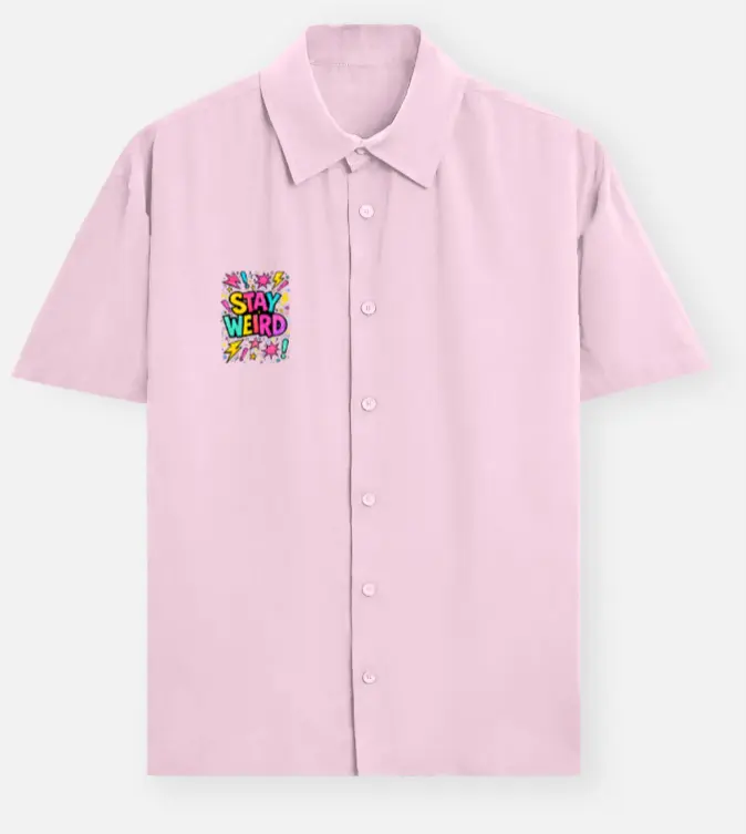 STAY WEIRD GRAPHIC POCKET SHIRT (XS, None)