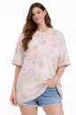 SOFT PASTEL FLORAL OVERSIZED T-SHIRT 