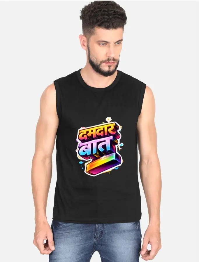 POWER TALK SLEEVELESS T-SHIRT  (XS, None)