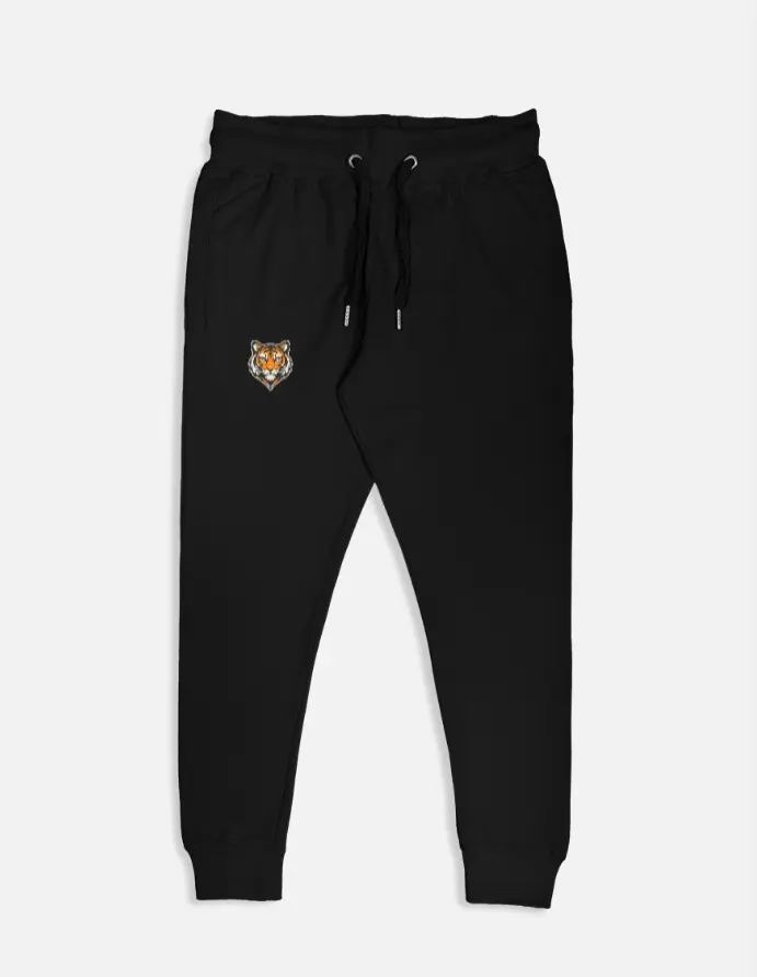 WILD EMBLEM TIGER BLACK JOGGER PANTS (XS, None)
