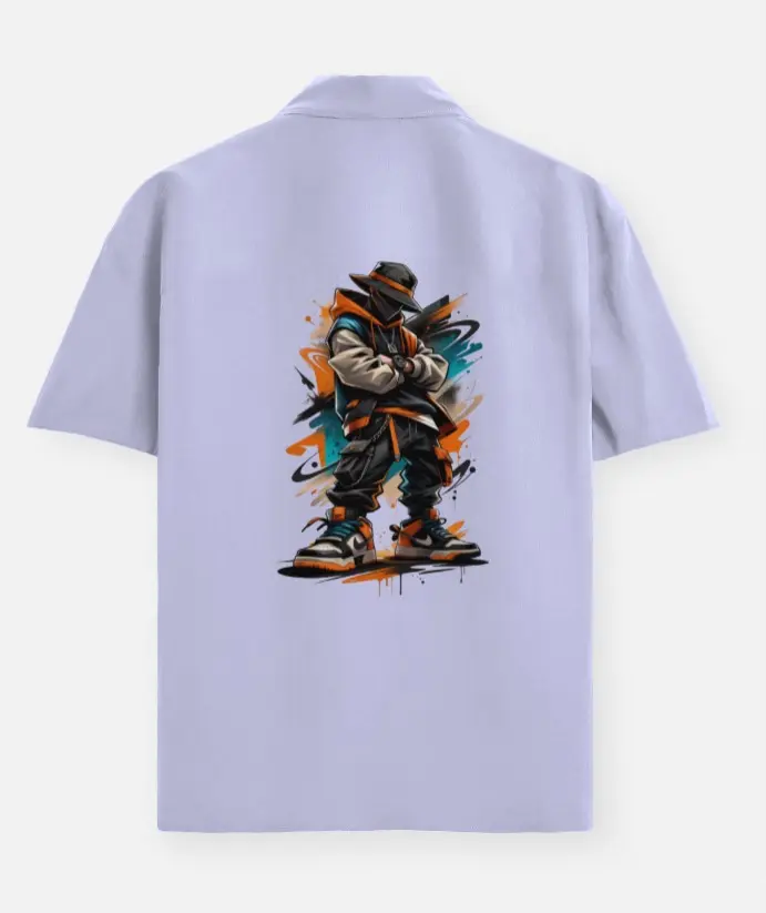 URBAN REBEL STREET ART BACK GRAPHIC SHIRT  (XS, None)