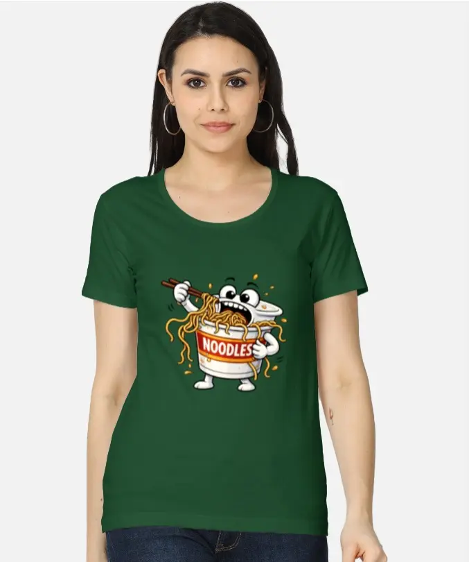 FUNNY NOODLES LOVER CARTOON T-SHIRT 