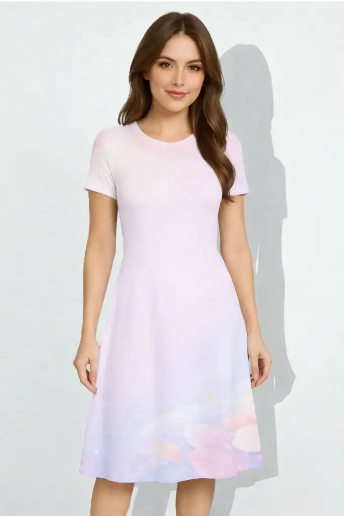 PASTEL LAVENDER A-LINE DRESS