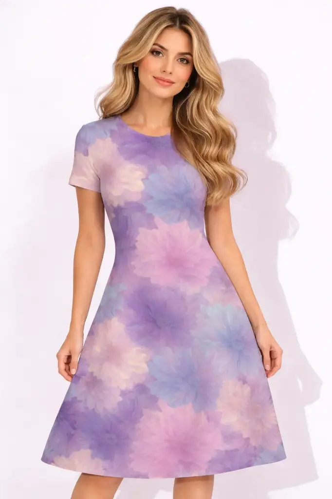 PASTEL BLOOM A-LINE DRESS (XS, None)