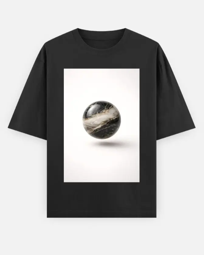 MINIMAL MARBLE SPHERE OVERSIZED T-SHIRT