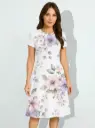 FLORAL ELEGANCE A-LINE DRESS