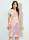 PASTEL ABSTRACT A-LINE DRESS