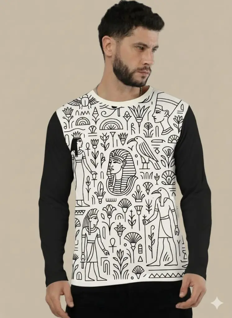 AOP NILE GLYPH LONG SLEEVE