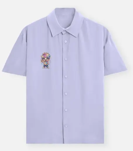 CUTE ANIME CHIBI GRAPHIC POCKET SHIRT
