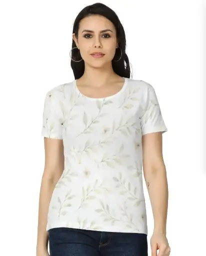 SOFT BLOOM FLORAL PRINTED WOMEN’S T-SHIRT
