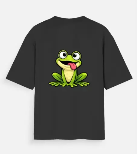 FUNNY FROG CARTOON GRAPHIC T-SHIRT 