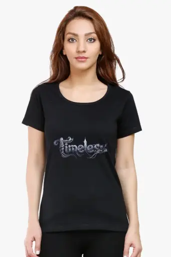 "TIMELESS ECHOES" CLASSIC BLACK T-SHIRT