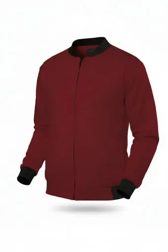 THE 'CRIMSON AVIATOR' BOMBER JACKET