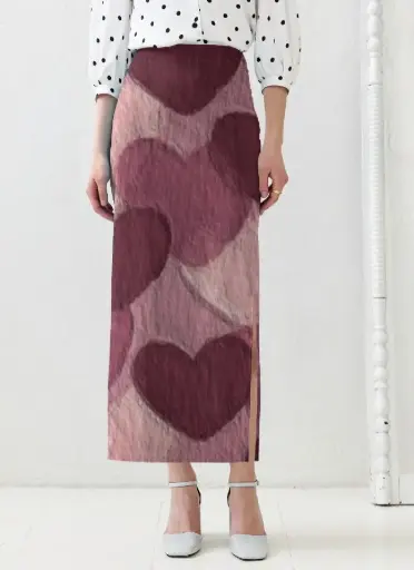 THE VELVET HEART COLUMN SKIRT