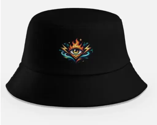 ALL-SEEING FLAME BUCKET HAT