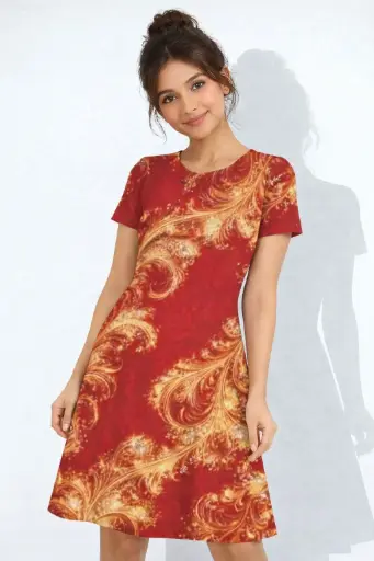 RUBY RADIANCE MIDI DRESS 